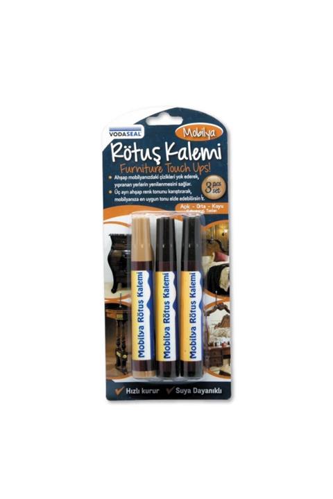 Vodaseal Mobilya Çizik Giderici Rötuş  Kalemi 3’lü Set