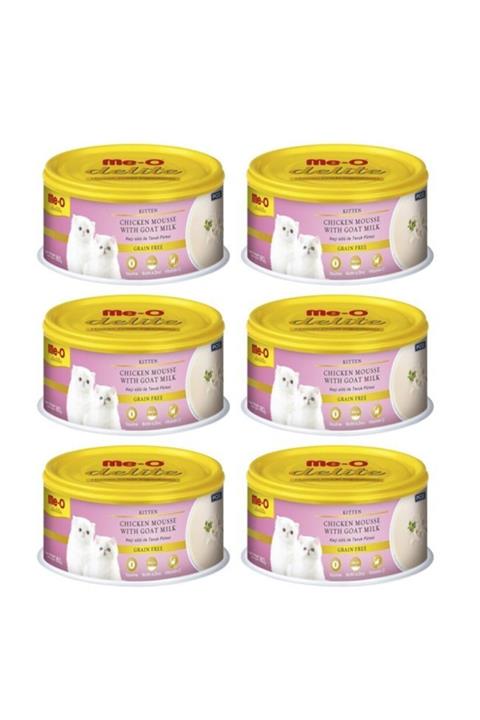 meo Delite Keçi Sütü Ile Tavuk Püresi Konserve Yavru Kedi Maması 80 Gr X 6 Adet