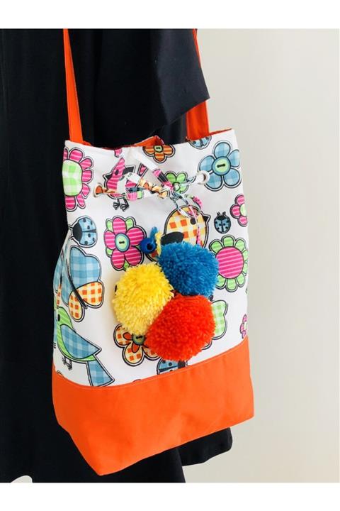 Pulchra Mulier Kuş & Çiçek Desen Çanta