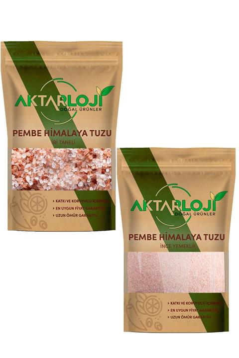 aktarloji Pembe Himalaya Tuzu Seti 8 Kg ( 4 Kg Iri Pembe + 4 Kg Ince Yemeklik Pembe )