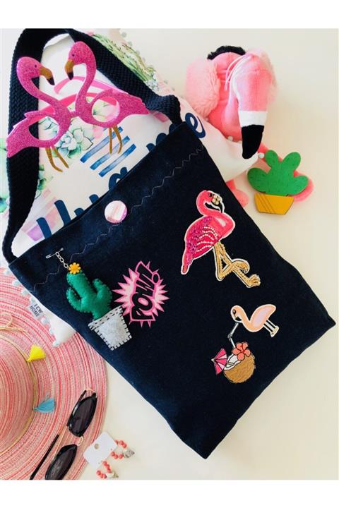 Pulchra Mulier Flamingo Kot Omuz Askı Çanta