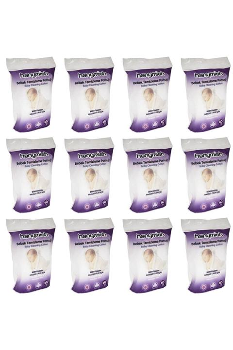 Hanymish 12'li Bebek Temizleme Pamuğu 12x60