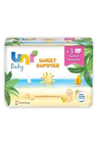 Uni Baby Sweet Summer Islak Bebek Havlusu 3'lü