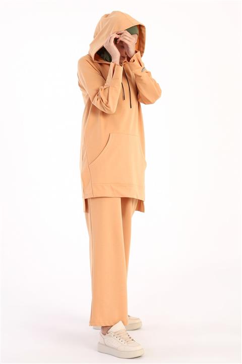 ALLDAY Açık Sarı Kanguru Cepli Eşofman Takımı