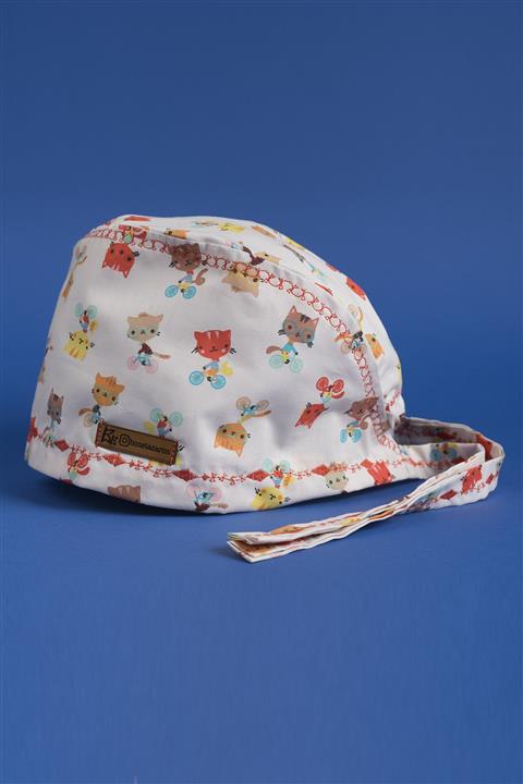 Best Bone Bisikletli Kediler Desenli Cerrahi Bone