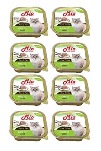 MİO Kuzu Etli Kedi Yaş Mama Pate, Püre 100 Gram, 8 Adet