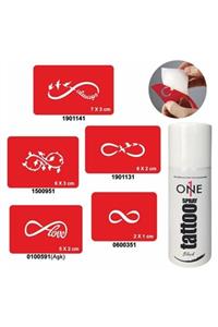 alsepeteavm Doğal Siyah Geçici Dövme Seti Spray Tattoo Set 9
