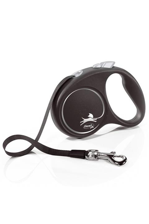 Flexi Correa Siyah Tasarım 5 Metre Small