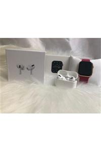 Lavinia Aksesuar Iphone Ve Android Uyumlu Watch Fk88 Rose Gold Çift Düğme Aktif Akıllı Saat+2.nesil Airpods