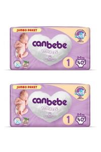 Canbebe 1 Beden Avantaj Yenidoğan Bebek Bezi 2 - 5 kg 2 Paket 80 Adet