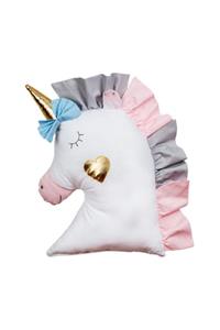 TRİSTCO Beyaz Unicorn Figürlü Yastık Koruyucu 45x34 cm