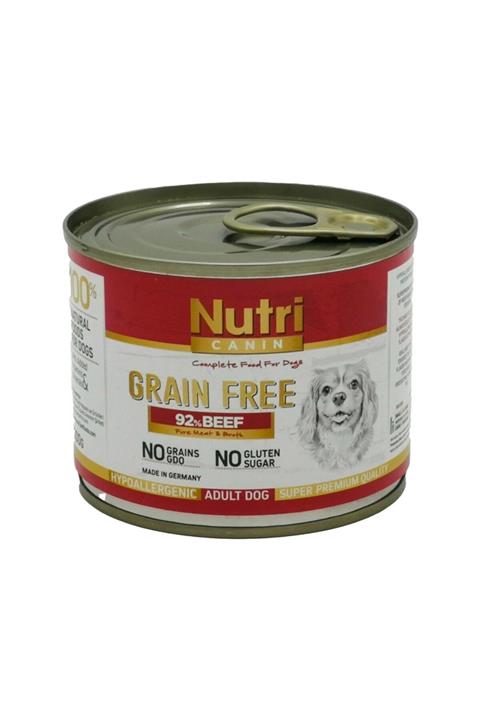 Nutri Canin Tahılsız %92 Biftekli Yetişkin Köpek Konservesi 200 Gr