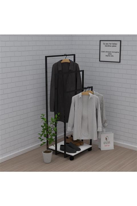 Kenzlife Larose askılık elbise askısı balat byz-syh tekerlekli konfeksiyon dolabı