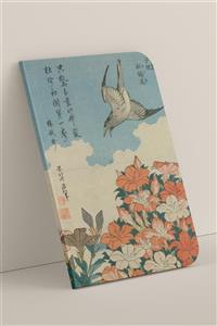 retronote Hokusai Defter 4 - Cuckoo And Azaleas, 1834 - Çizgisiz - 48 Sayfa - 10,5x14cm