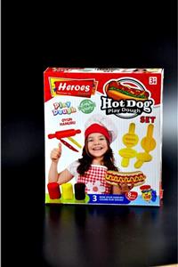 Kinetic Sand Heroes Play Dough Oyun Hamuru Hot Dog Seti Premium 3 Renk