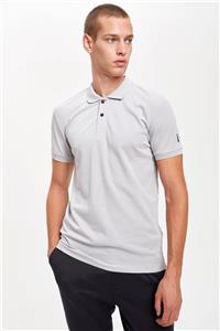 DeFacto Erkek Gri Defacto Fit Slim Fit Kısa Kollu Polo Tişört S0623AZ20AU