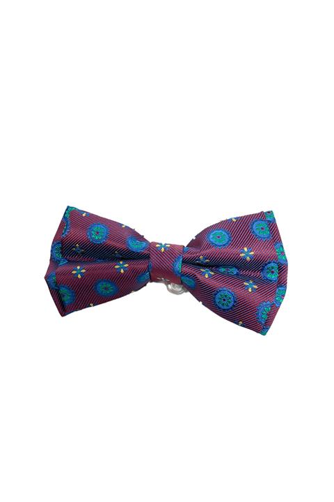 ROMASTER Renkli Daire Desenli Papyon