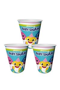 BalonEvi Baby Shark Temalı Karton Bardak 8 Adet