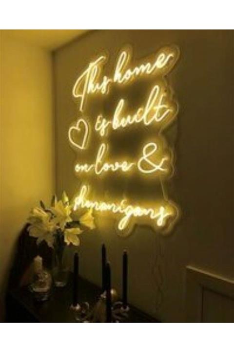 NeuNeon This Home Neon Led Aydınlatma Gece Lambası Işıklı Duvar Dekor