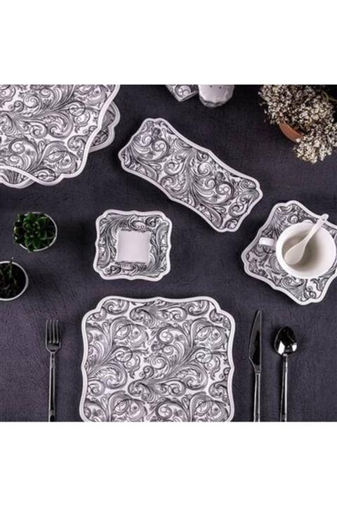 Taç -4040 Della Violetta 32 Parça Porselen Kahvaltı Takımı