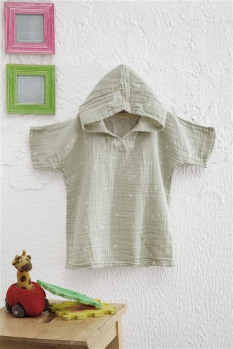 SL CONCEPT Çocuk Yeşil Puantiyeli Hamam Panço