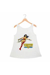 Alfa Tshirt Kadın Wonder Women  Atlet Standart Kesim