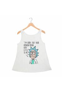 Alfa Tshirt Rick And Morty Kadın  Atlet Standart Kesim