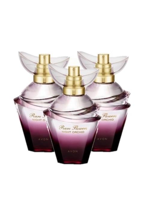 AVON Rare Flowers Night Orchid Edp 50ml Kadın Parfüm Üçlü Set