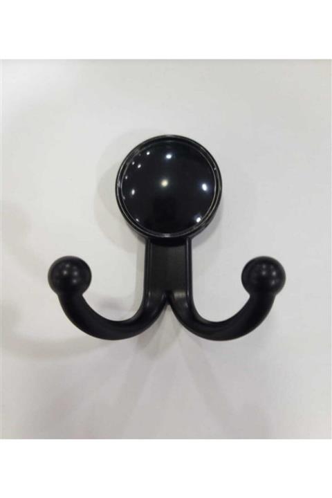 AKÇASAN Boncuk Metal Askı Şık Portmanto Askılık Dolap Mobilya Askısı Mat Siyah (vidalar Dahil)