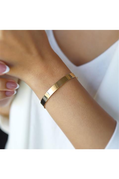 Osmanlı Kuyumculuk Kadın Sade Kemerli Kelepçe Bilezik