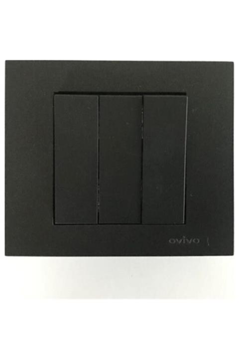 OVİVO - Grano 3'lü Anahtar Siyah Renk