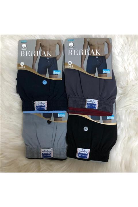 Berrak Erkek Penye Pamuklu Düğmeli Boxer 3`lü