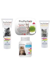 GND Kedi Sağlık Paketi Pro Perfeck Malt 100gr Pro Perfeck Multivitamin Kedi Çimi Kedi Vitamin Tablet