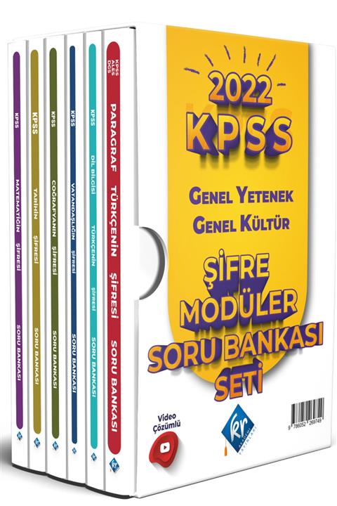 KR Akademi Yayınları 2022 Kpss Genel Yetenek Genel Kültür Şifre Modüler Soru Bankası Seti (6 Kitap) Video Çözümlü