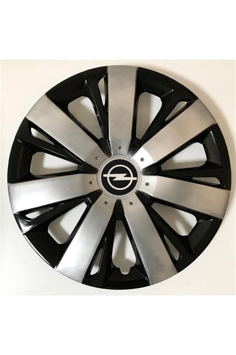 HMNL Opel Corsa 16'' Inç Gri - Siyah 4lü Set Jant Kapağı Çelik Jant Görünümlü