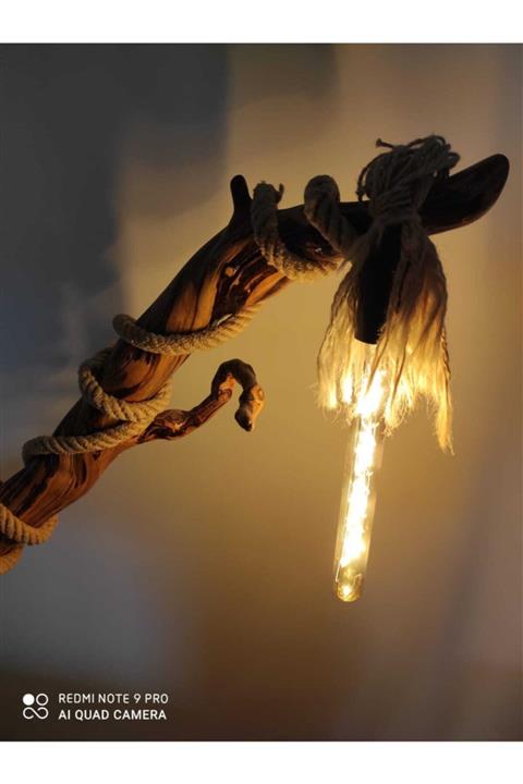 budAKTAN Doğal Ahşap Lambader