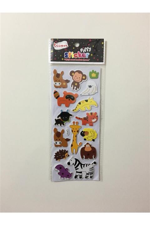 Ticon Sticker Puffy (kabartmalı) 5'li Paket