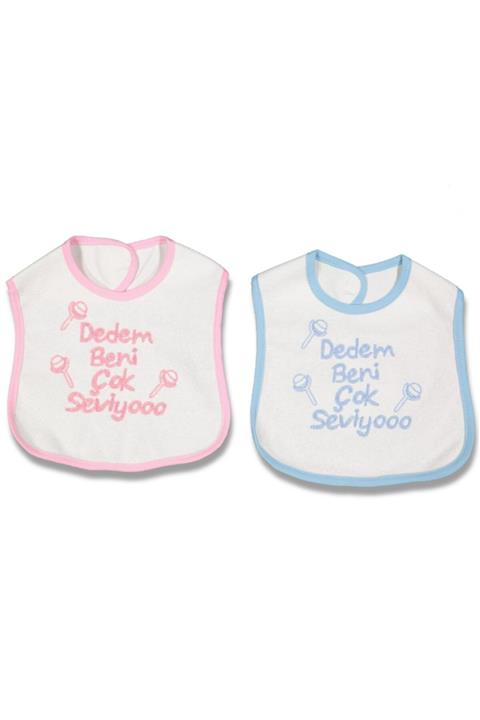 Baby Bibs Mavi Dedem Beni Cok Seviyooo Mama Önlügü