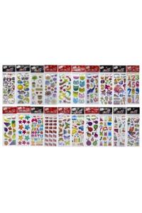Ticon Puffy 3d Sticker 20 Li Karışık Seri