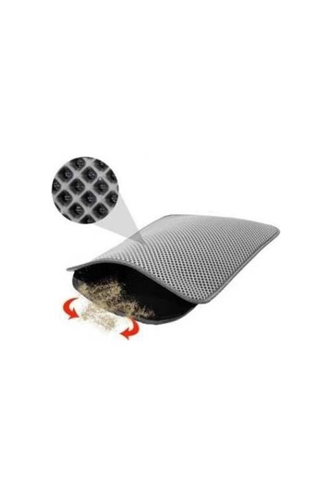 Maxisol Elekli Kedi Tuvalet Önü Paspası 60 X 45 Cm Gri