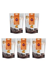 Elit Çikolata Bitter Çikolata Kaplı Portakal Draje 125g 5'li Set