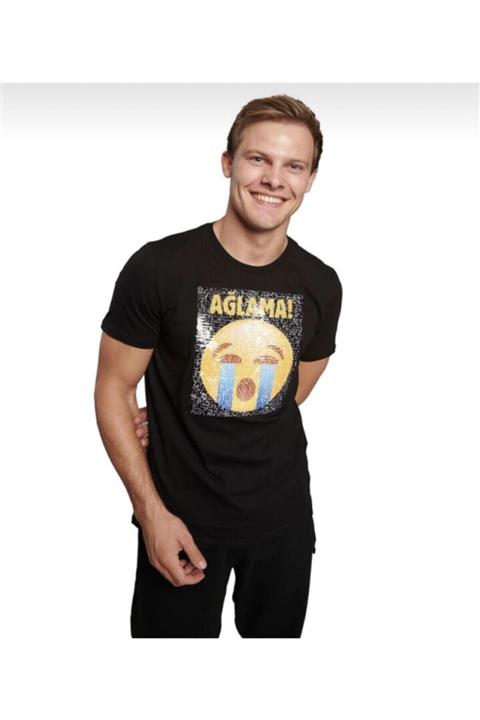 Galatasaray Erkek Siyah Ağlama Tshırt