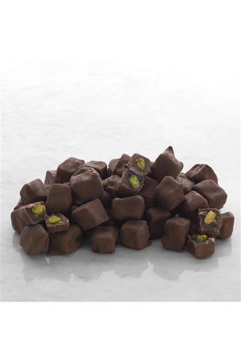 Akkent 1860 Çikolata Kaplı Çifte Kavrulmuş Extra Antep Fıstıklı Lokum 450 Gr.
