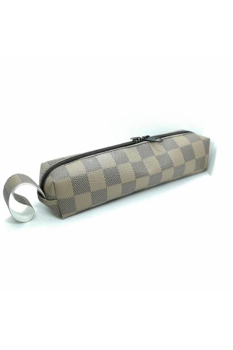 HCG TASARIM Büyük Boy Sosis Kalem Kutu Dama Desen