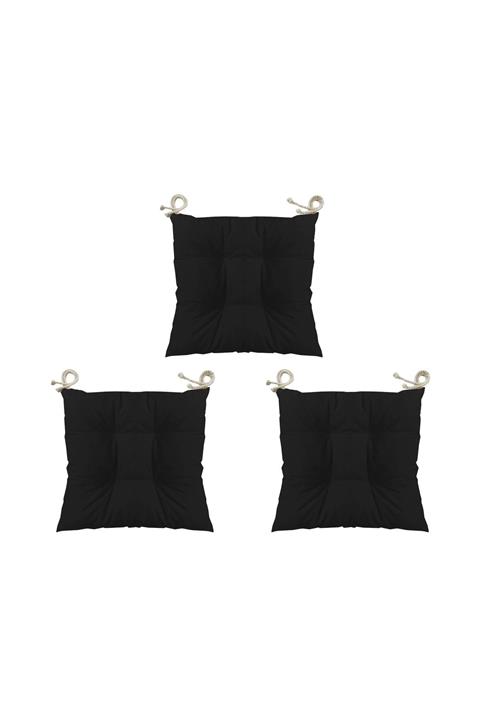 Textilla Siyah Pofidik Minder Seti 3lü