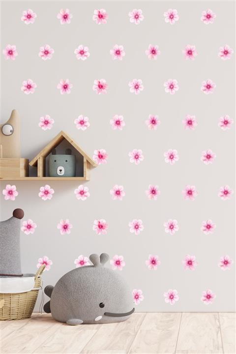 ENGINPRINT Pembe Papatyalar Sticker Seti 6 Cm 100 Adet