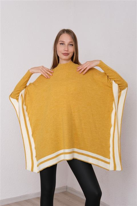 For Angels Hardal Yanları Ve Eteği Çizgili Panço