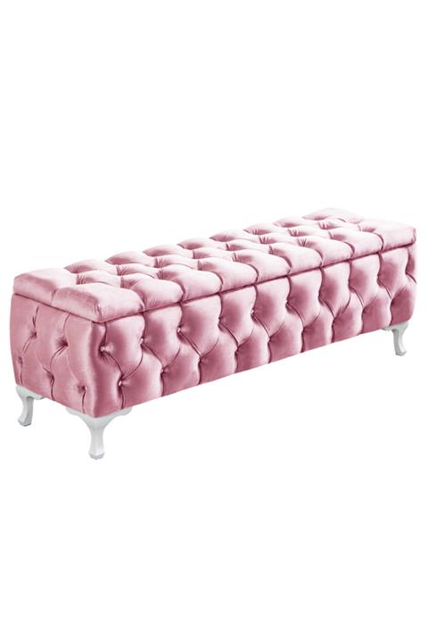 Setay Yatak Ucu Pembe Cappy Bench Sandıklı Ayakucu Pufu
