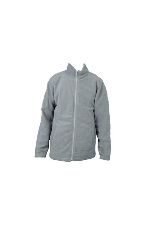 ESERIS Unisex Gri Fermuarlı Polar Mont