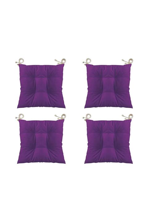 Textilla 4 Lü Set Mor Pofidik Minder